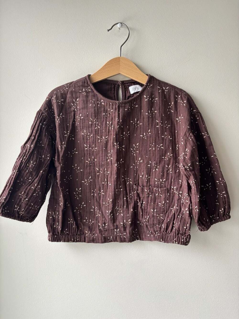 Zara Floral Print Shirt in Girls Size 2-3T